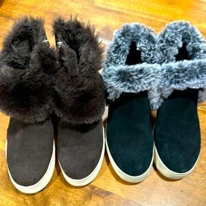 2 Pairs JSlide Fur Booties - Size 8